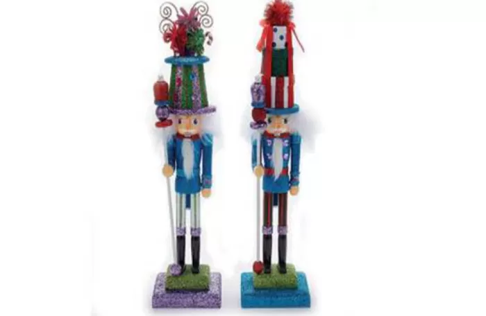 Simply Christmas 13.75″ Package And Candy Cane Head Nutcracker* Nutcrackers