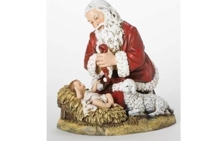 Simply Christmas 13″ Kneeling Santa* Religious