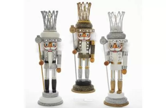 Simply Christmas 15″ Gold Wire Crown King Nutcracker* Nutcrackers