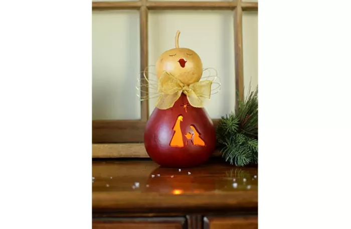 Simply Christmas Ariana Angel Gourd* Painted Gourds