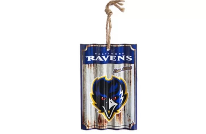 Simply Christmas Baltimore Ravens Metal Corrugate* Baltimore Ravens