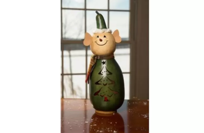 Simply Christmas Bernard The Green Elf* Painted Gourds