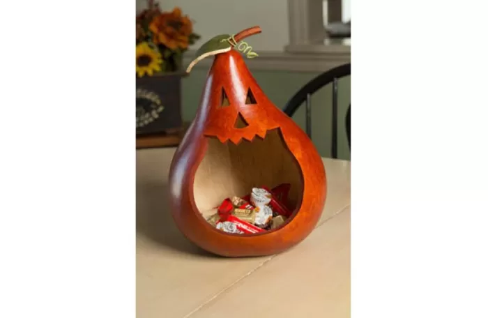 Simply Christmas Candy Dish – Large* Painted Gourds