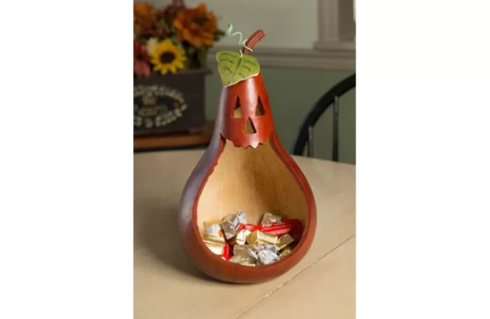 Simply Christmas Candy Dish – Medium* Painted Gourds