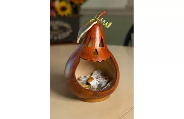 Simply Christmas Candy Dish – Small* Painted Gourds