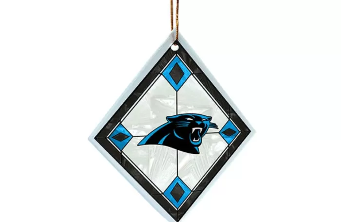 Simply Christmas Carolina Panthers Glass Diamond* Carolina Panthers