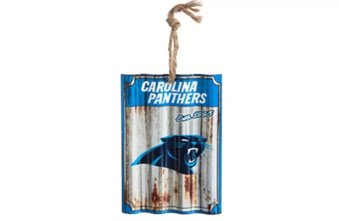 Simply Christmas Carolina Panthers Metal Corrugate* Carolina Panthers