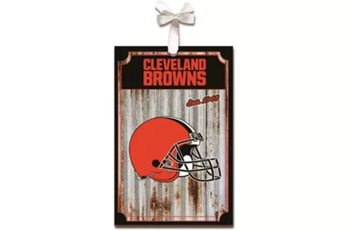 Simply Christmas Cleveland Browns Metal Corrugate* Cleveland Browns