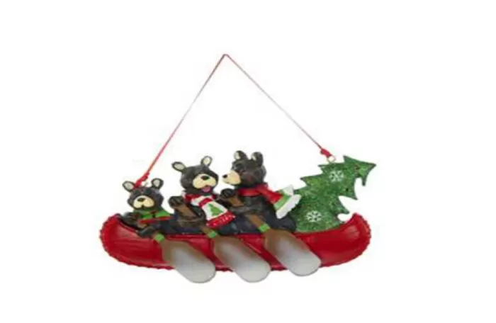 Simply Christmas Family Of 3 Bear In A Canoe* Family Of Three