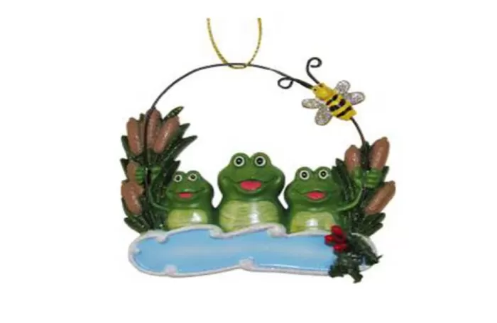 Simply Christmas Family Of 3 Frogs In Pond* Family Of Three