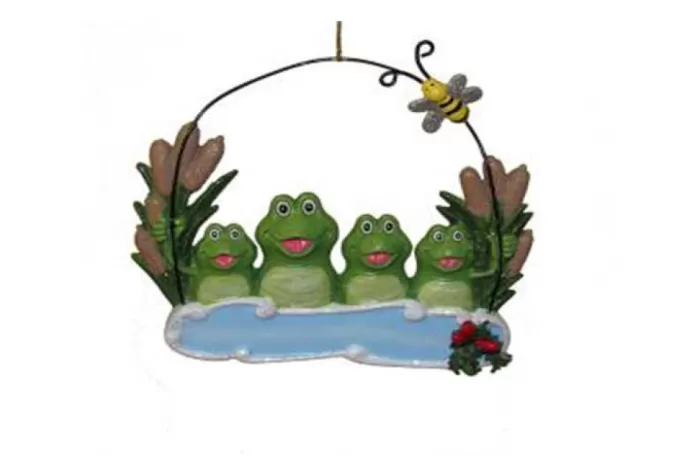 Simply Christmas Family Of 4 Frogs In Pond* Family Of Four