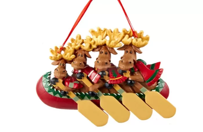 Simply Christmas Family Of 4 Moose In A Canoe* Family Of Four