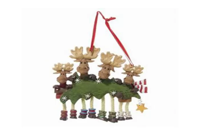 Simply Christmas Family Of 4 Moose With A Tree* Family Of Four