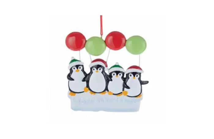 Simply Christmas Family Of 4 Penguins On Ice* Family Of Four