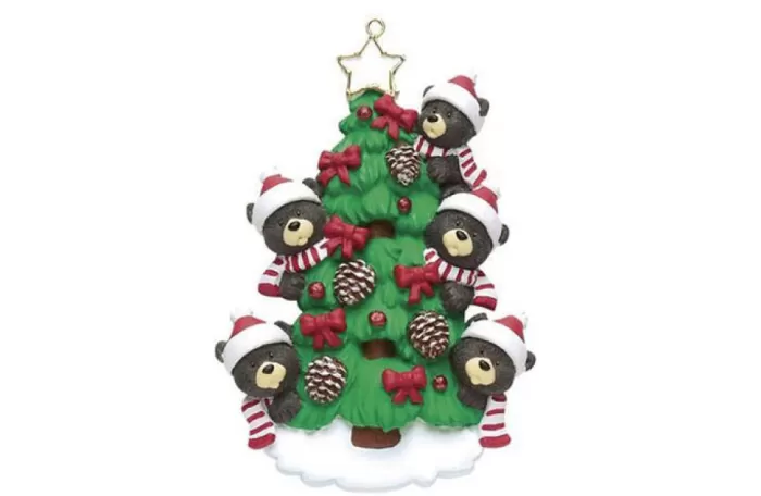 Simply Christmas Family Of 5 Bears In Tree* Family Of Five