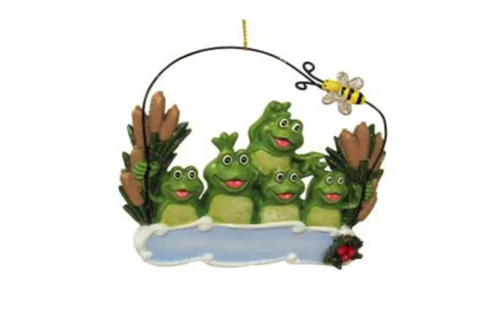 Simply Christmas Family Of 5 Frogs In Pond* Family Of Five