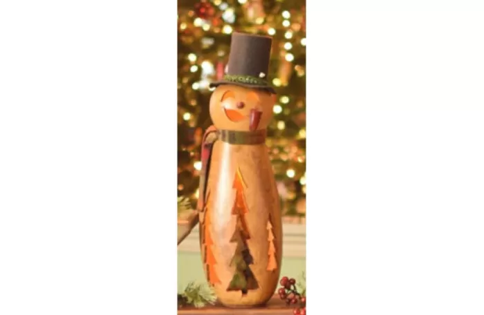 Simply Christmas Flurry- Medium Tall* Painted Gourds