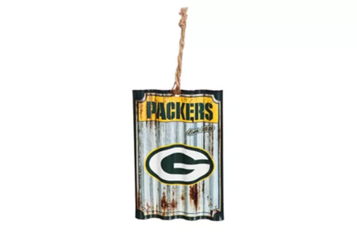 Simply Christmas Green Bay Packers Metal Corrugate* Green Bay Packers