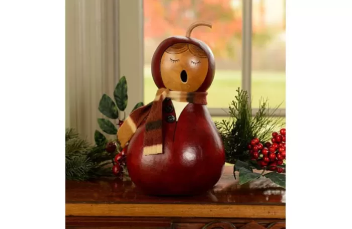 Simply Christmas Harper The Caroler (Lady)* Painted Gourds