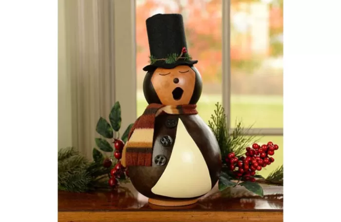 Simply Christmas Harper The Caroler (Man)* Painted Gourds