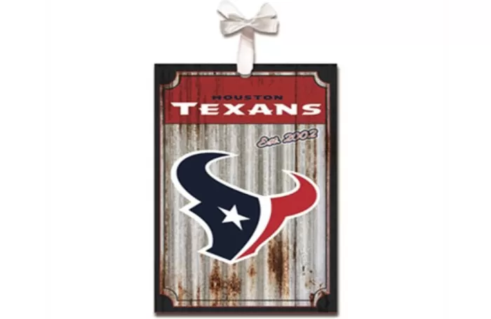 Simply Christmas Huston Texans Metal Corrugate* Houston Texans