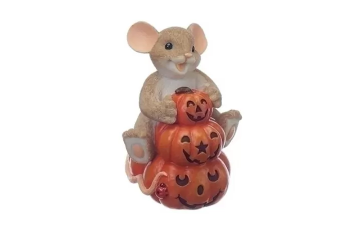 Simply Christmas Jack-O-Lantern Mouse* Charming Tails