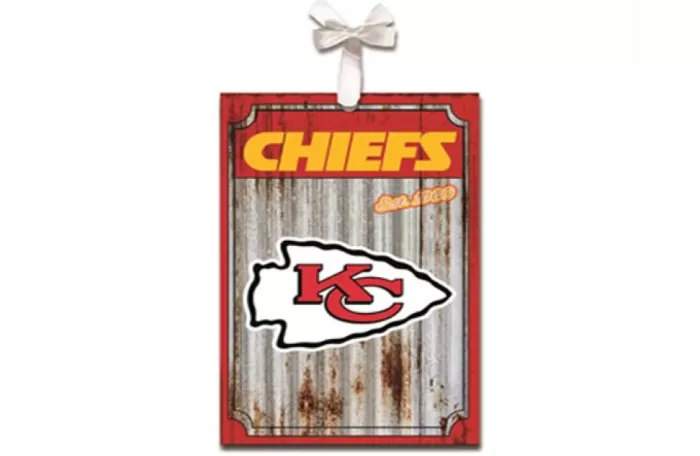 Simply Christmas Kansas City Chiefs Metal Corrugate* Kansas City Chiefs