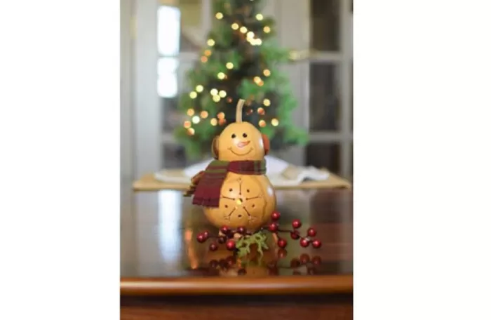 Simply Christmas Kolden Mini Snowgirl* Painted Gourds