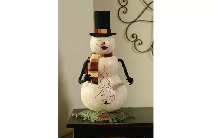 Simply Christmas Large Blizzard The Snowman* Painted Gourds