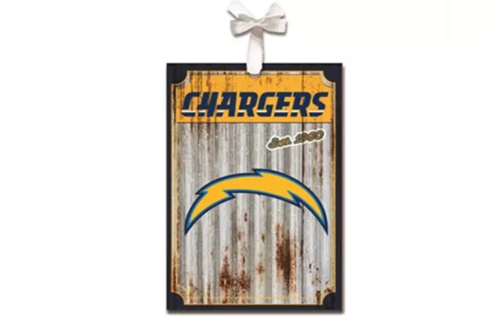 Simply Christmas Los Angeles Chargers Metal Corrugate* Los Angeles Chargers