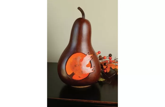 Simply Christmas Maple Leaf – Small* Painted Gourds