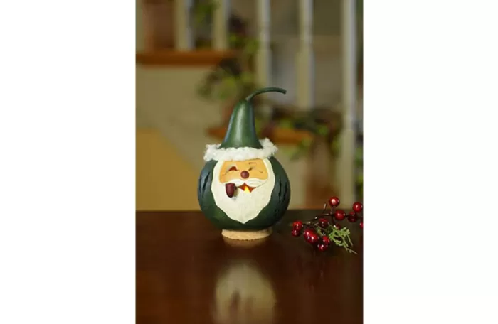 Simply Christmas Mini Saint Nick* Painted Gourds