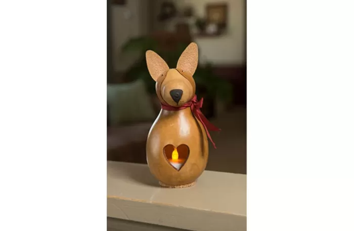 Simply Christmas Miniature Max The Dog* Painted Gourds