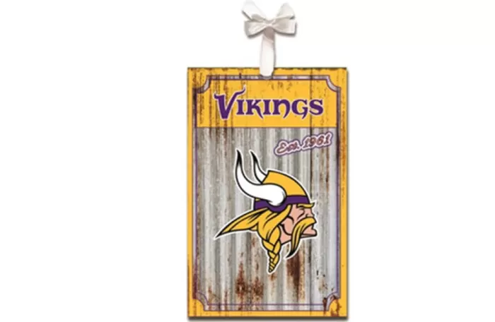 Simply Christmas Minnesota Vikings Metal Corrugate* Minnesota Vikings