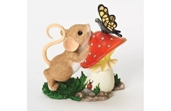 Simply Christmas Mouse Gazing Upon A Butterfly* Charming Tails