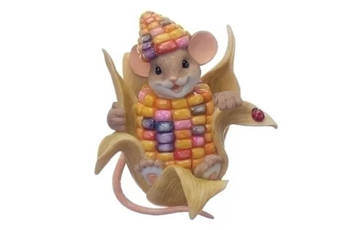 Simply Christmas Mouse In Corn Cob* Charming Tails