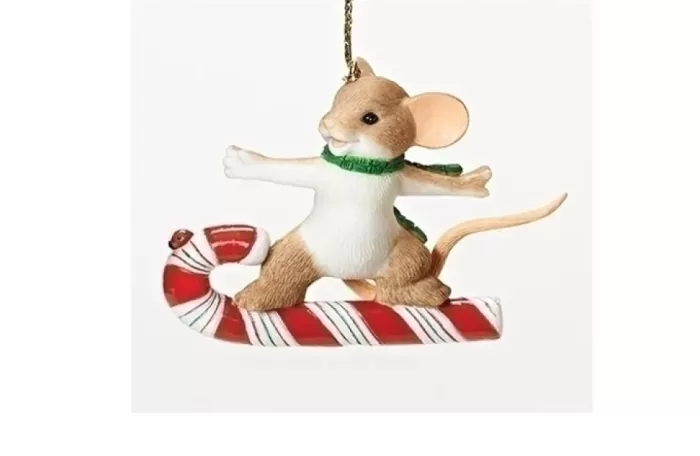 Simply Christmas Mouse Skating On A Candy Cane* Charming Tails