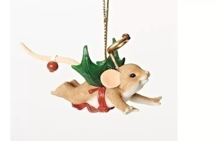 Simply Christmas Mouse With Holly Wings* Charming Tails