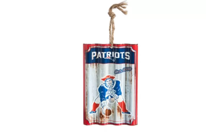 Simply Christmas New England Patriots Metal Corrugate* New England Patriots