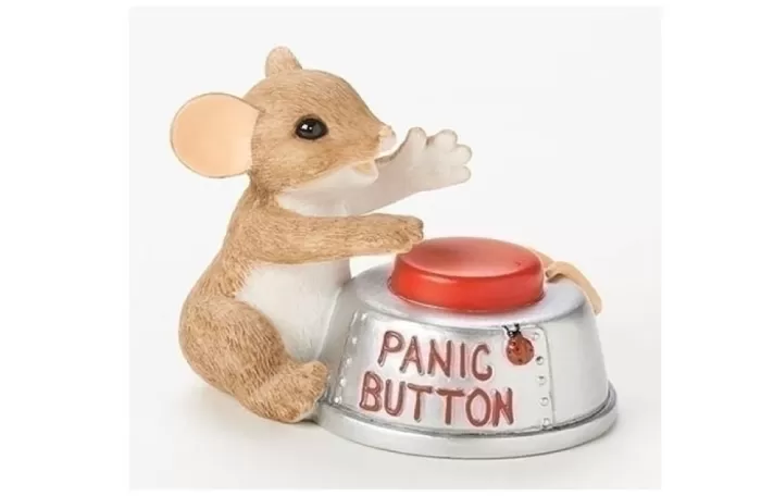 Simply Christmas Panic Button Mouse* Charming Tails