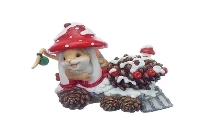 Simply Christmas Pine Cone Mouse Train* Charming Tails