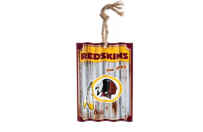 Simply Christmas Washington Redskins Metal Corrugate* Washington Redskins